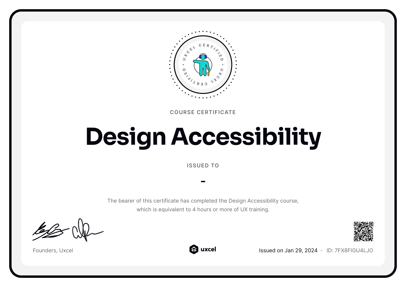 Andre Sanjaya's certificate